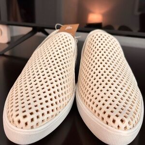 Women's Cream Slip-On Loafers